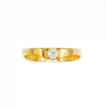 Ring Bezel Solitare Yellow gold Diamond RING