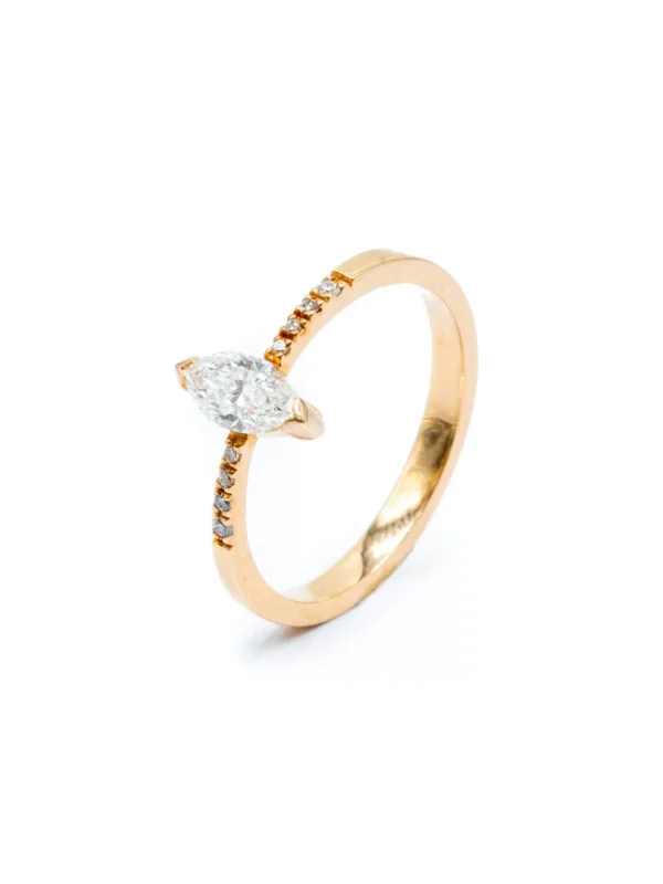 RING  Rose Gold with Diamonds Marquise