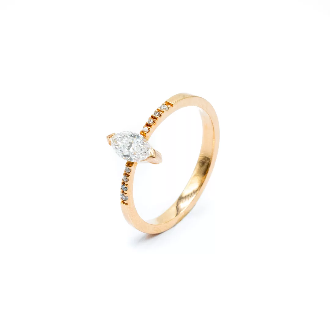 RING  Rose Gold with Diamonds Marquise