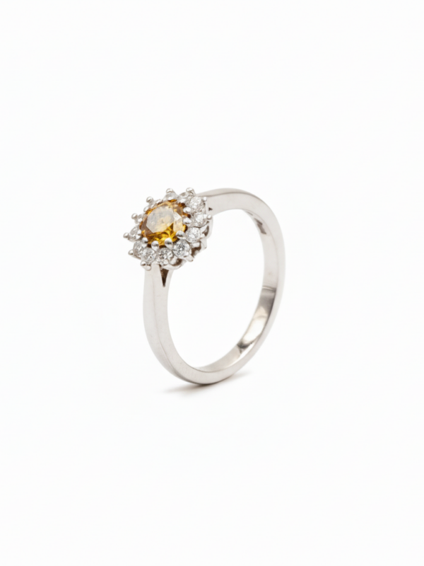 Ring  Yellow Cognac Diamond