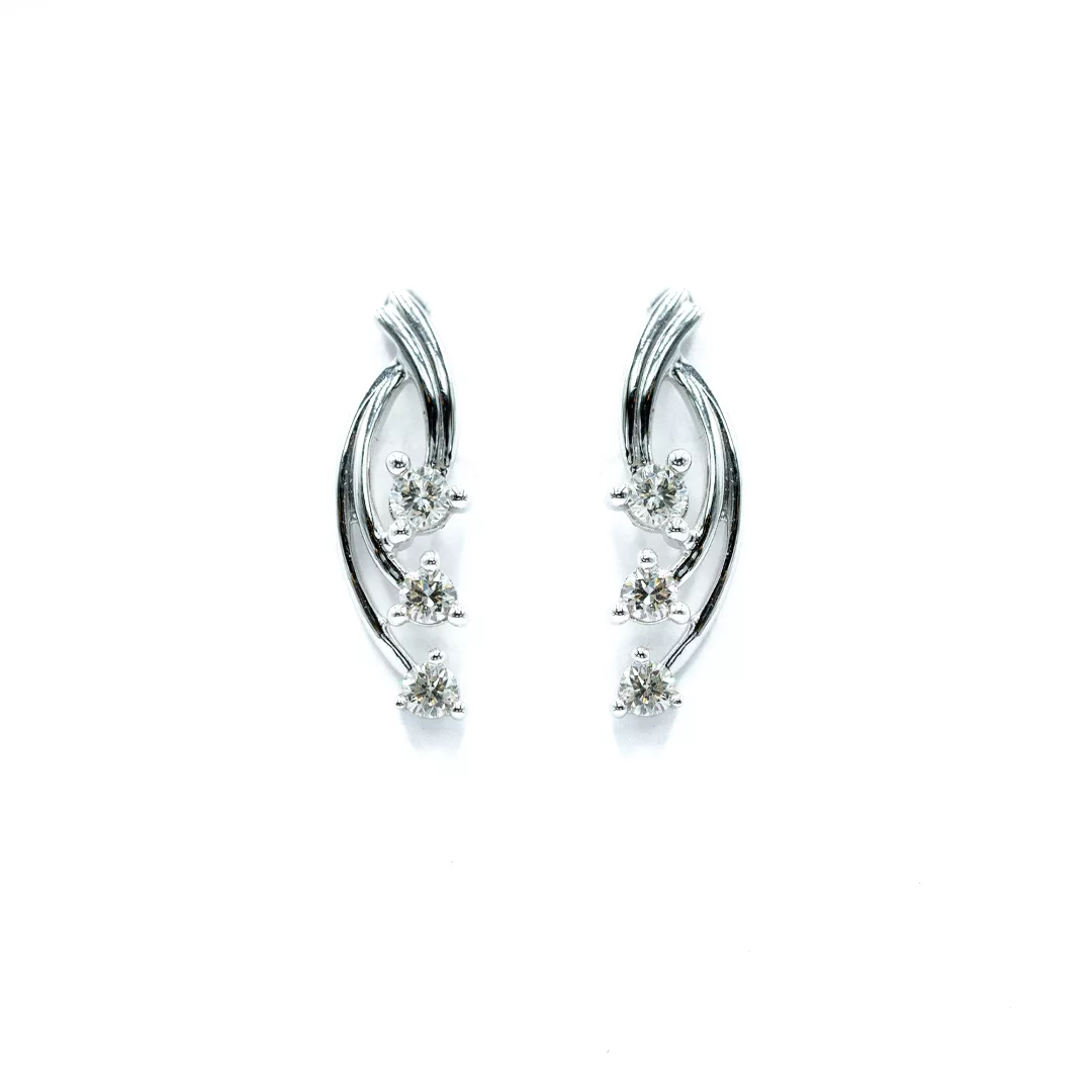 Earrings - White Gold - Diamond