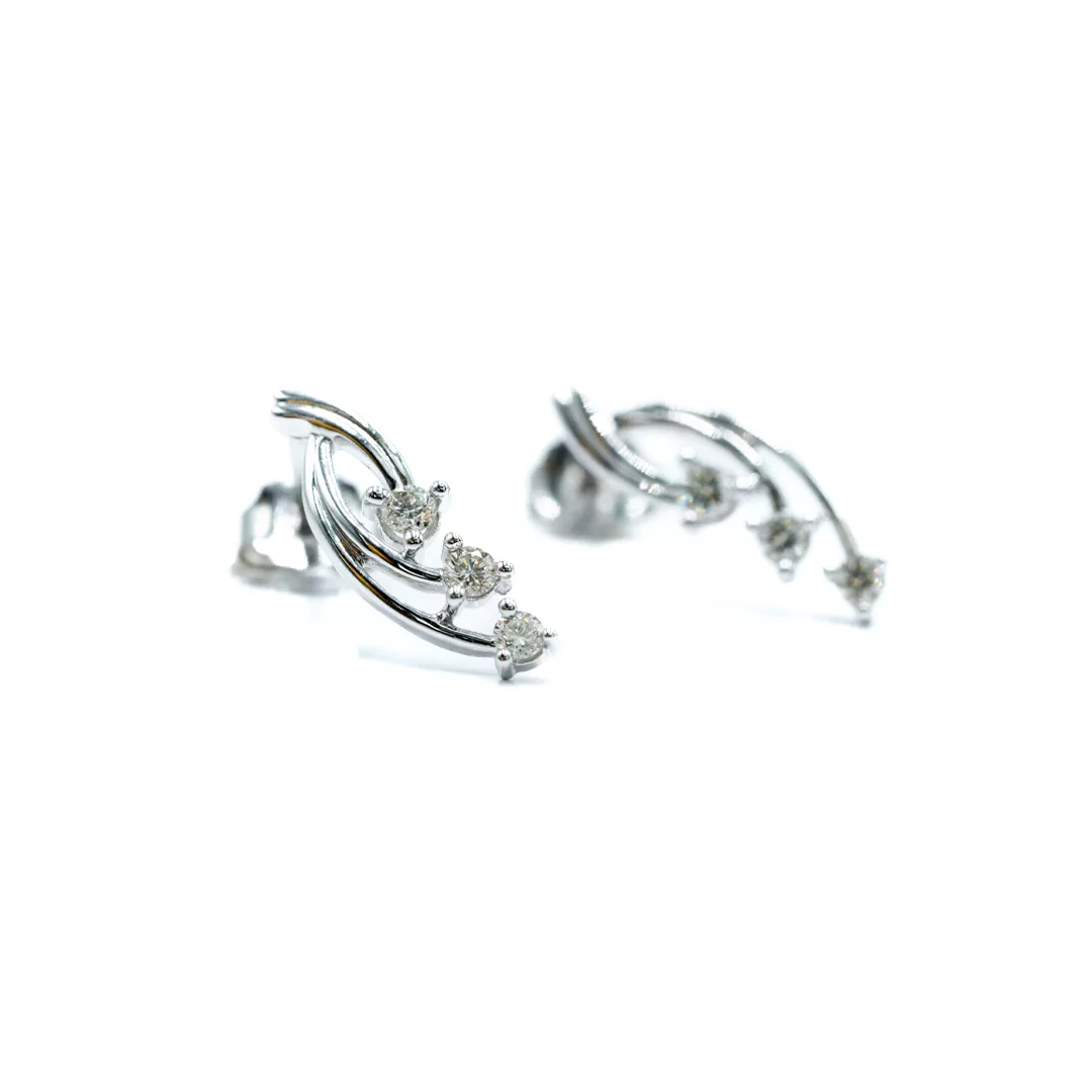 Earrings - White Gold - Diamond