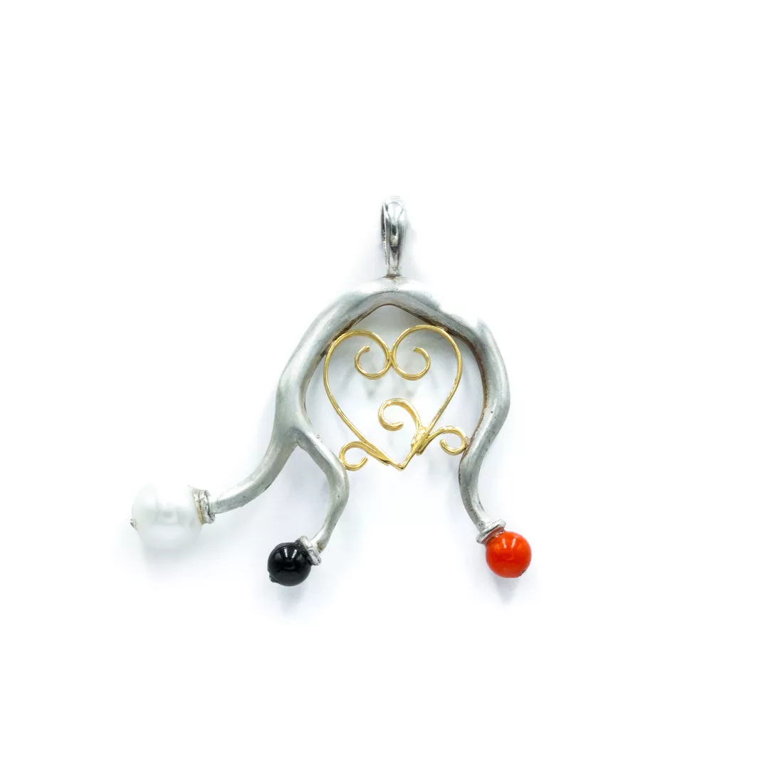 Pendant - Red Coral Bead