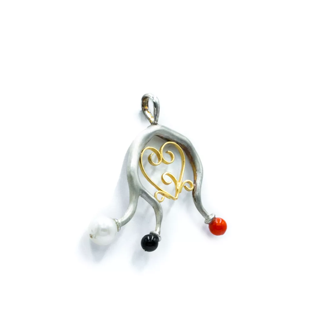 Pendant - Red Coral Bead