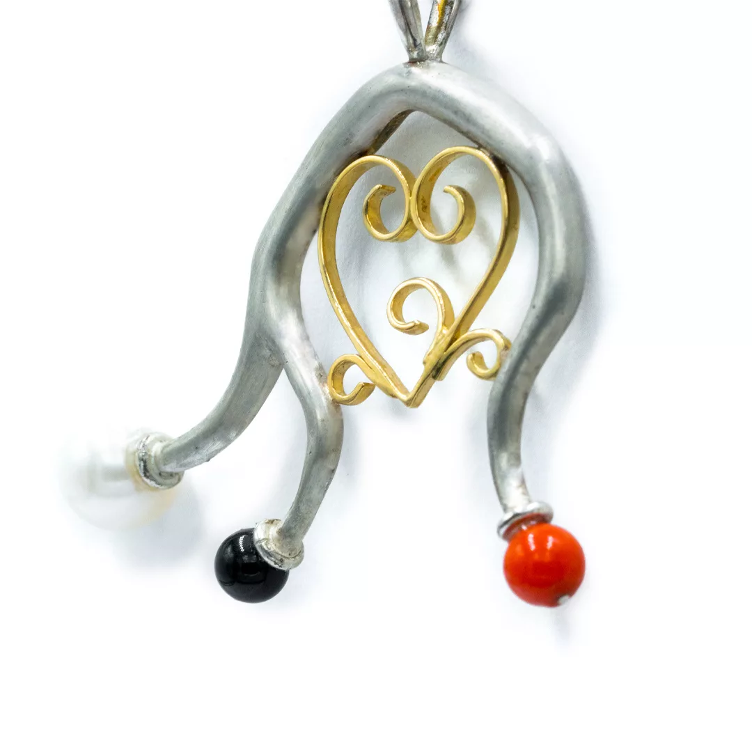 Pendant - Red Coral Bead
