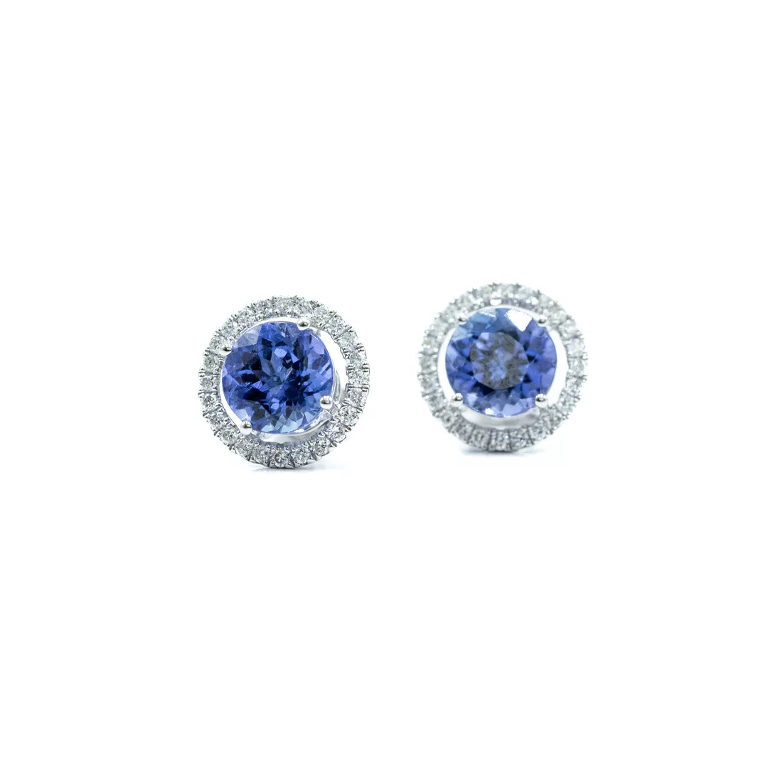 Earrings - Blue Tanzanite