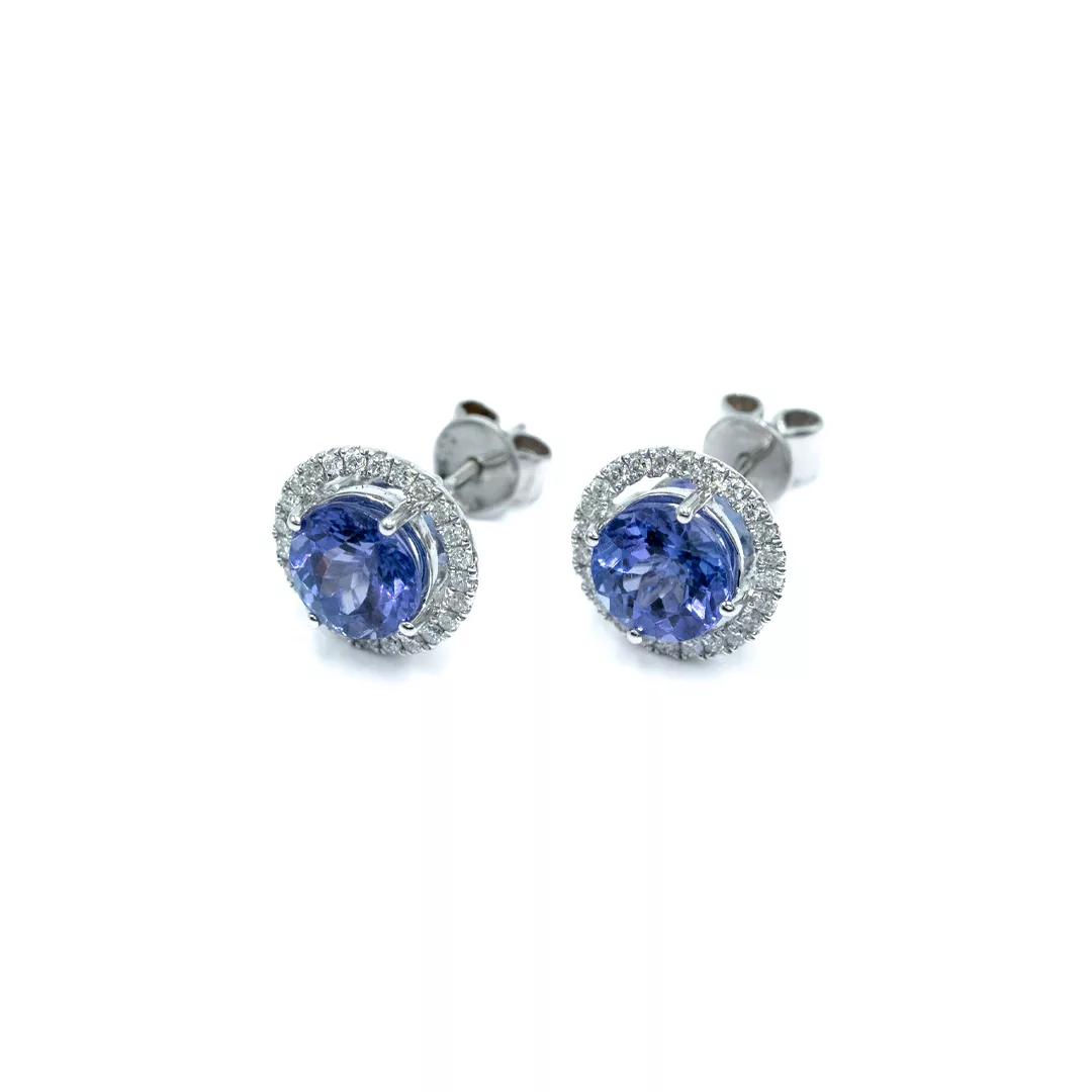 Earrings - Blue Tanzanite