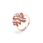 Ring - pink gold with pink sapphires