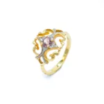 Ring Arboresans - Yellow Gold with Sapphire & Brown Diamond