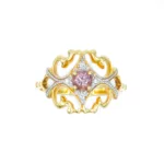 Ring Arboresans - Yellow Gold with Sapphire & Brown Diamond