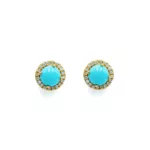 Earrings - White Gold - Turquoise