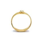 Ring Bezel Solitare Yellow gold Diamond RING