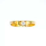 Ring Bezel Solitare Yellow gold Diamond RING