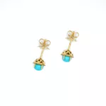 Earrings - White Gold - Turquoise