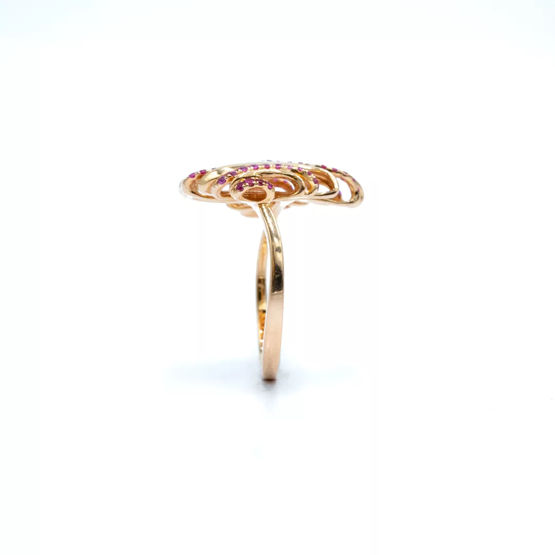 Ring - pink gold with pink sapphires
