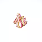 Ring - pink gold with pink sapphires
