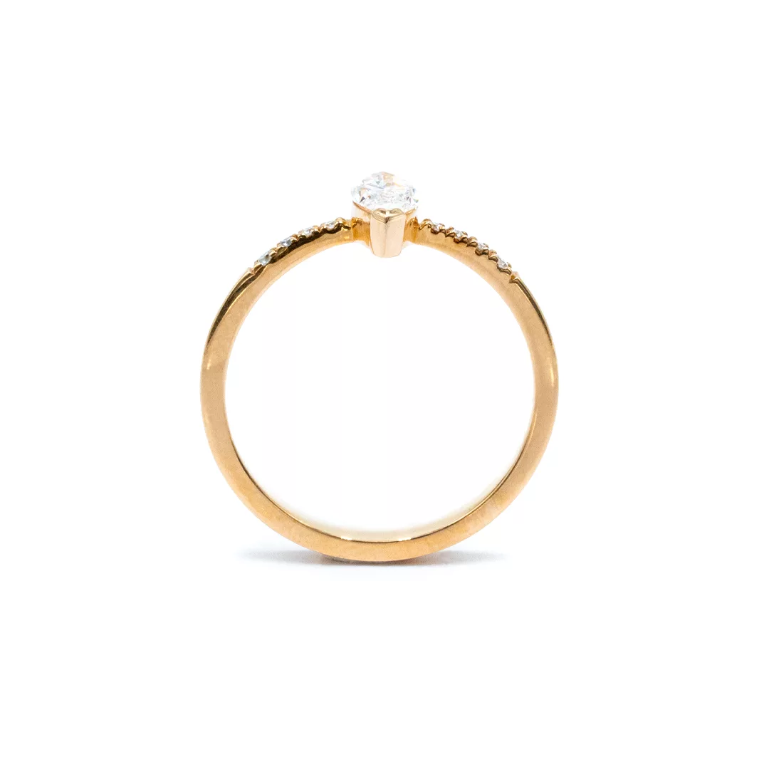 RING  Rose Gold with Diamonds Marquise
