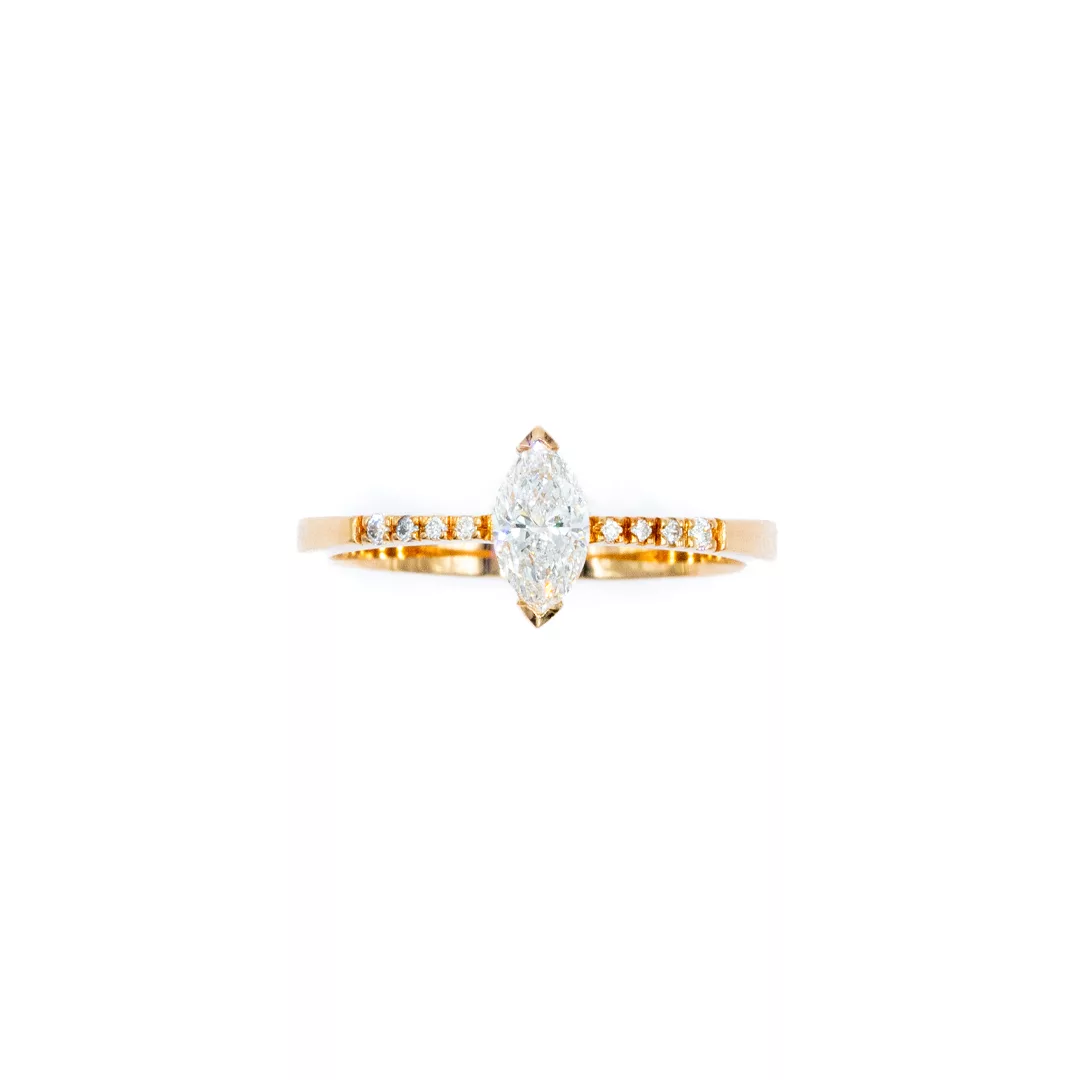 RING  Rose Gold with Diamonds Marquise