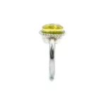 SILVER RING YELLOW QUARTZ F:925 W:4.6