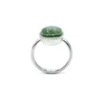Ring - silver with green quartz