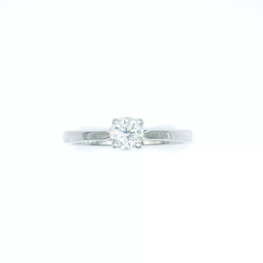 RING SOLITAIRE WHITE GOLD DIAMOND