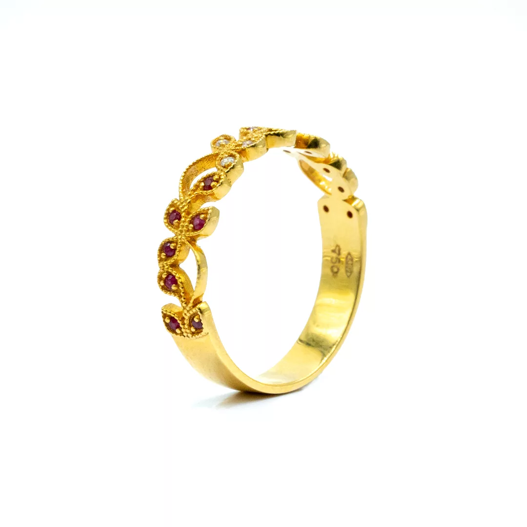 Ring - Floral Pink Ruby