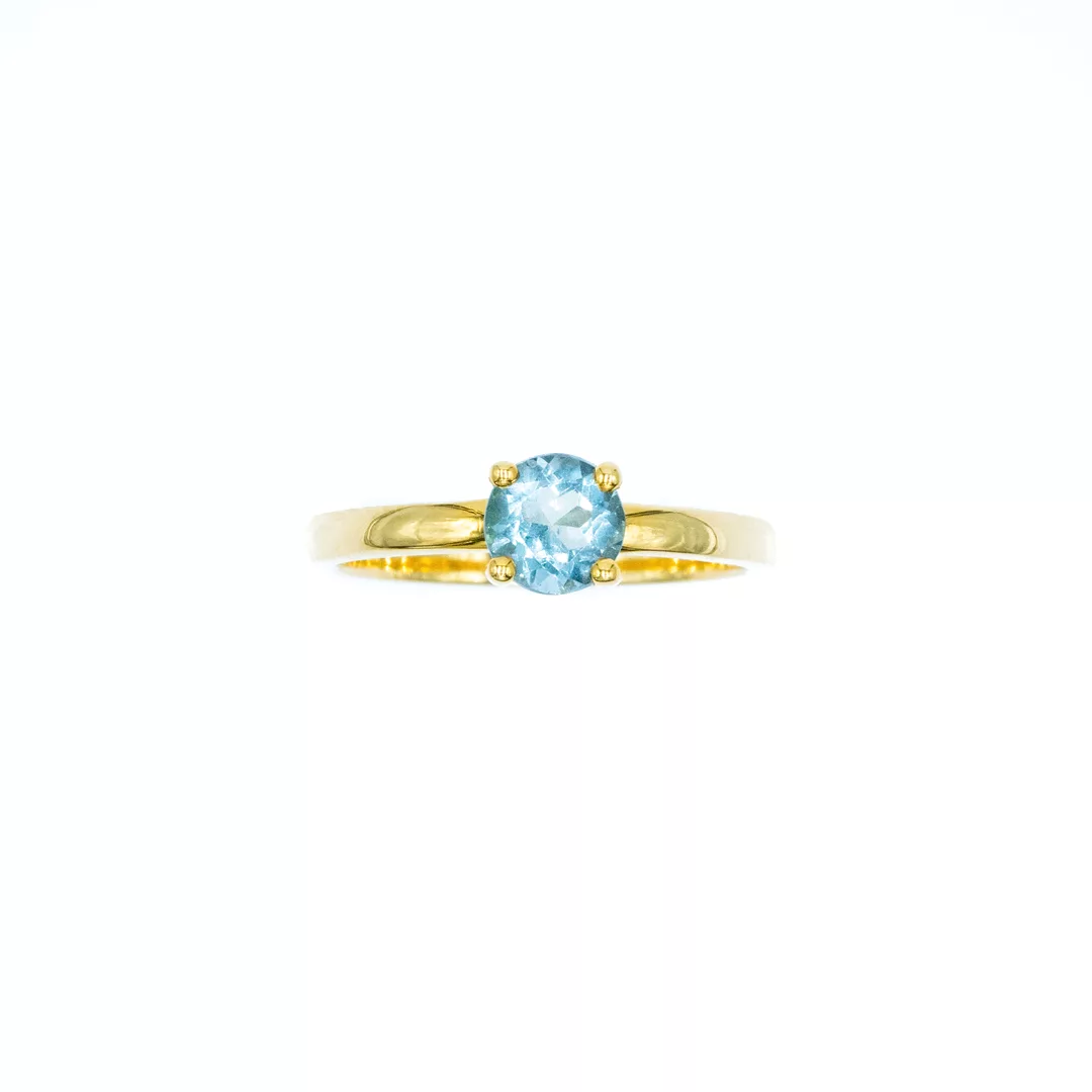 Ring - Yellow Gold with Aquamarine