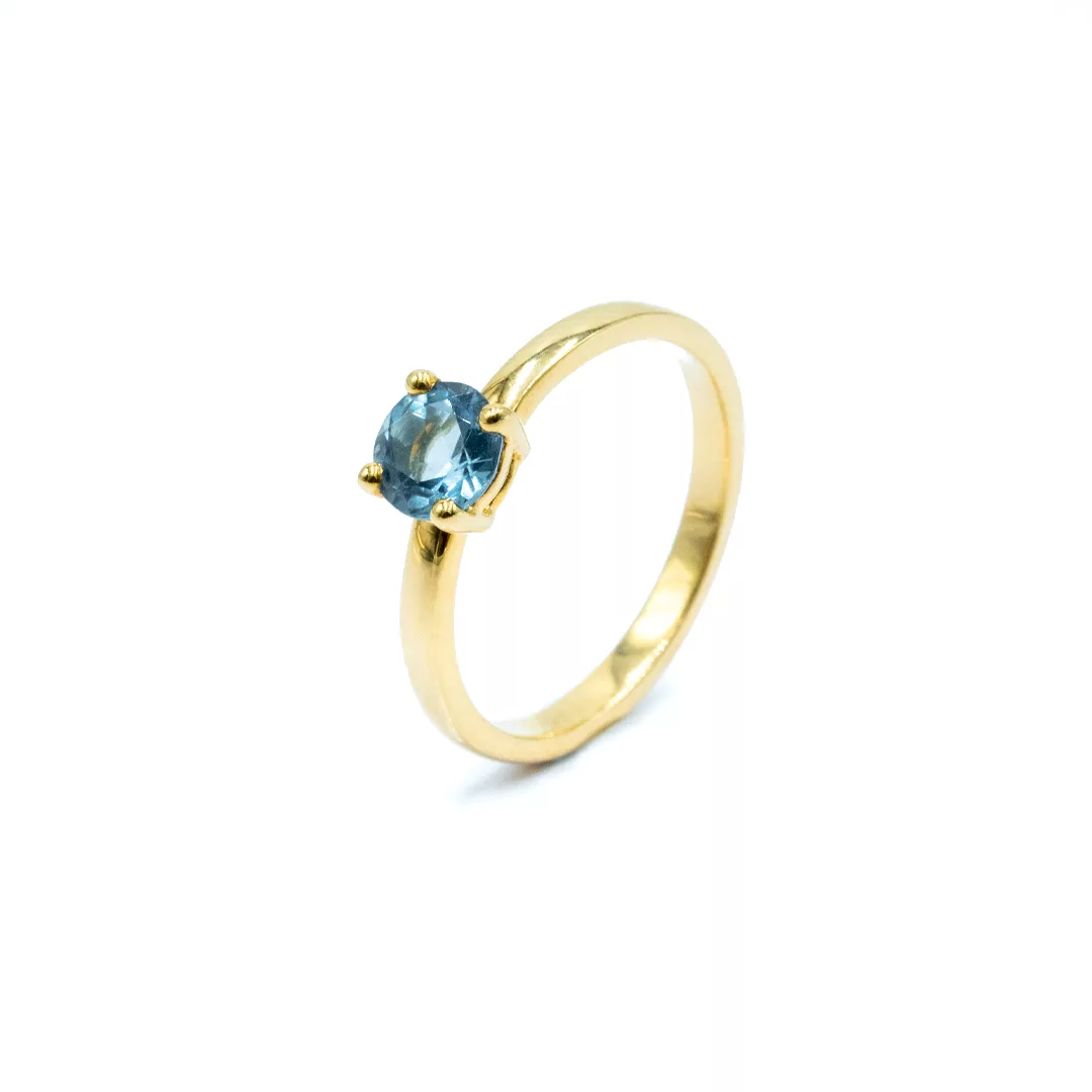 Ring - Yellow Gold with Aquamarine