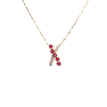 Pendant - Pink Gold with Ruby & Diamonds