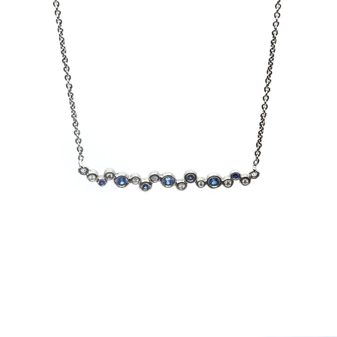 Necklace – sunset collection – white gold with diamond