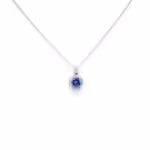 Pendant - blue tanzanite & diamonds
