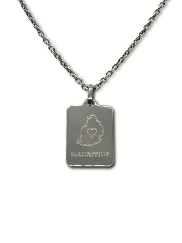 SILVER PENDANT Rectangular Mauritus F:925 W:4.69