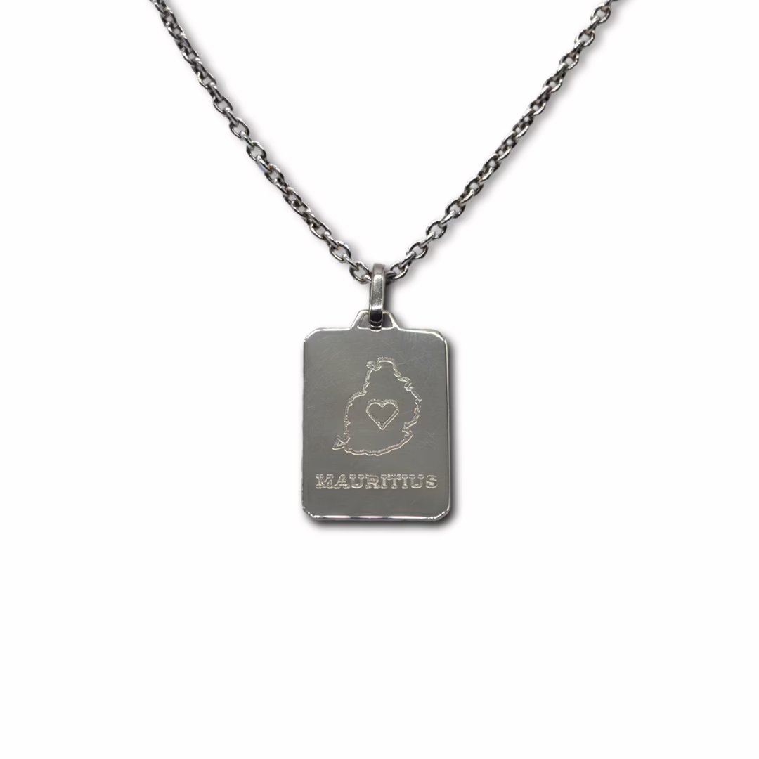 SILVER PENDANT Rectangular Mauritus F:925 W:4.69