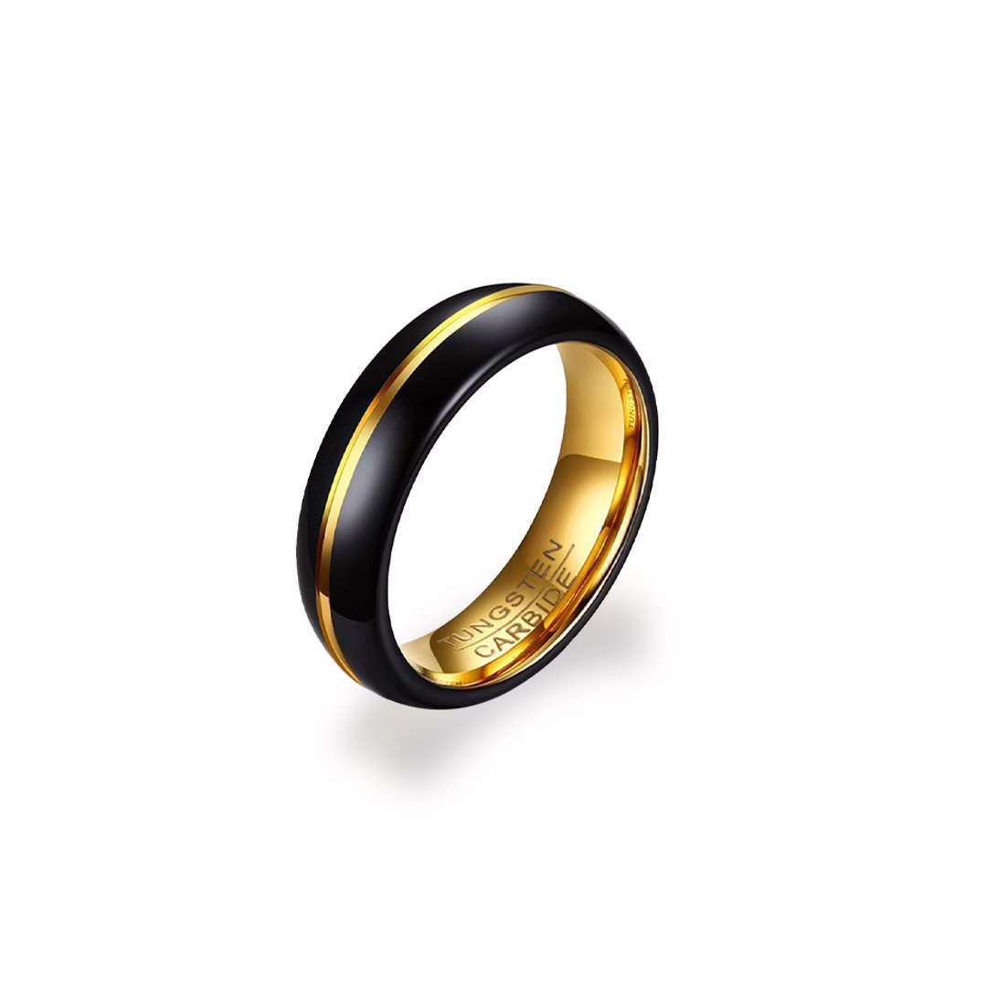 Ring - Black & Gold Tungsten