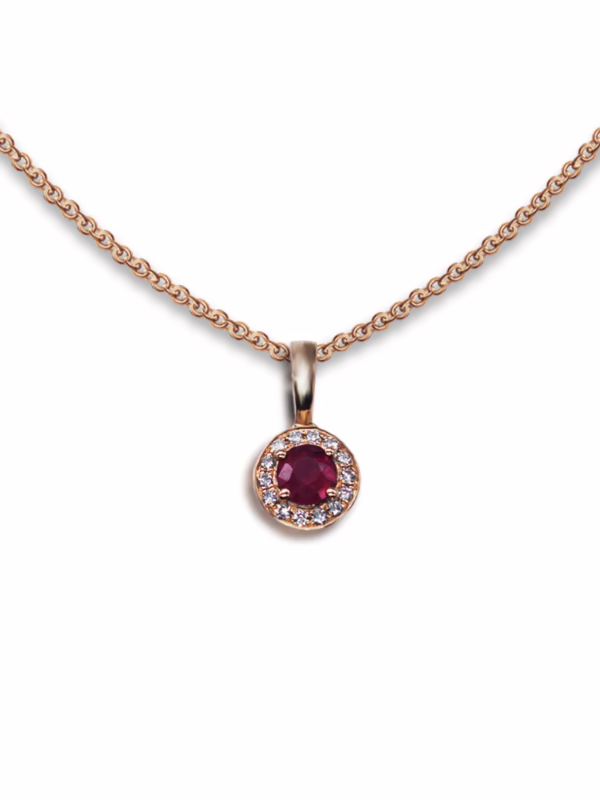 Pendant-Ruby on Rose Gold