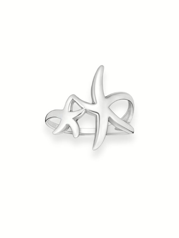SILVER W:2.41G STARFISH RING F:925