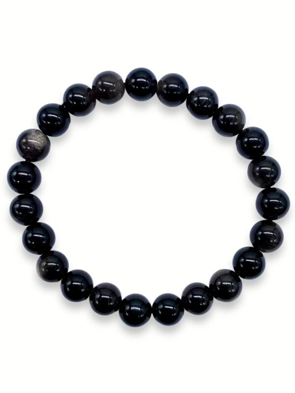 Bead Bracelet - Black Rainbow Obsidian