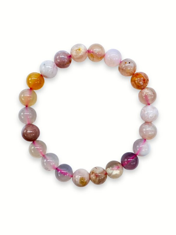 Bead Bracelet - Sakura Flower Cherry Agate