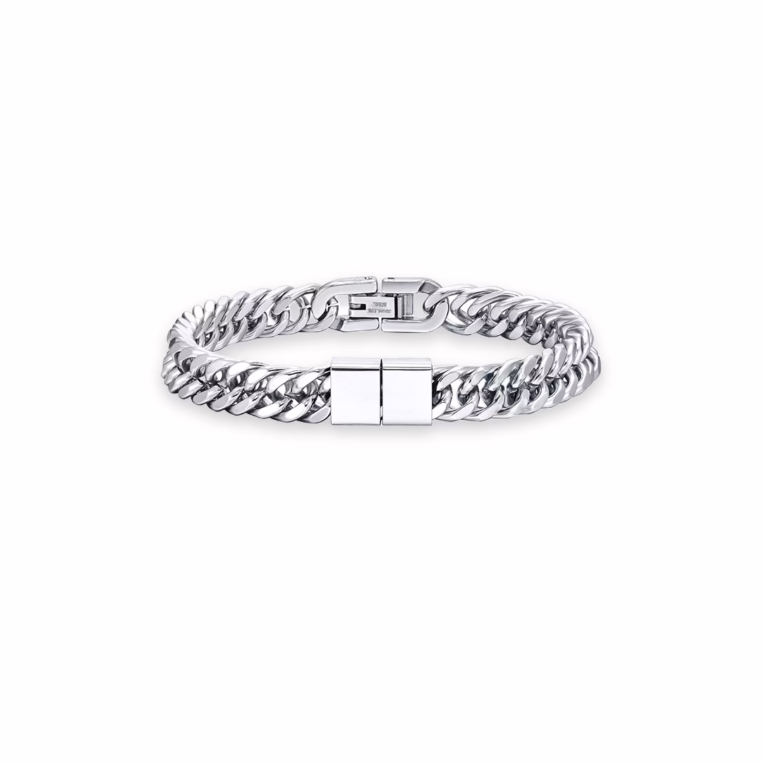 S.STEEL BRACELET Length:19cm Style:2 Beads
