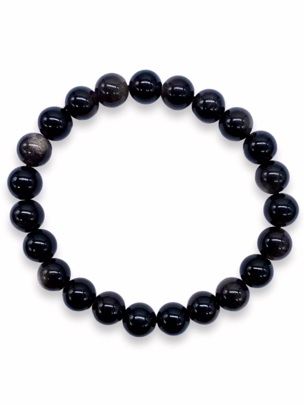 Bracelet-Black Rainbow Obsidian Bracelet Energy Crystal
