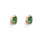 Earring - Yellow Gold with Emerald & Diamonds