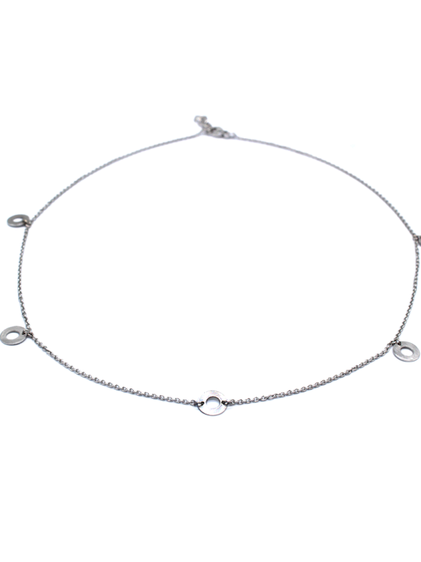 Necklace – White Gold Circles