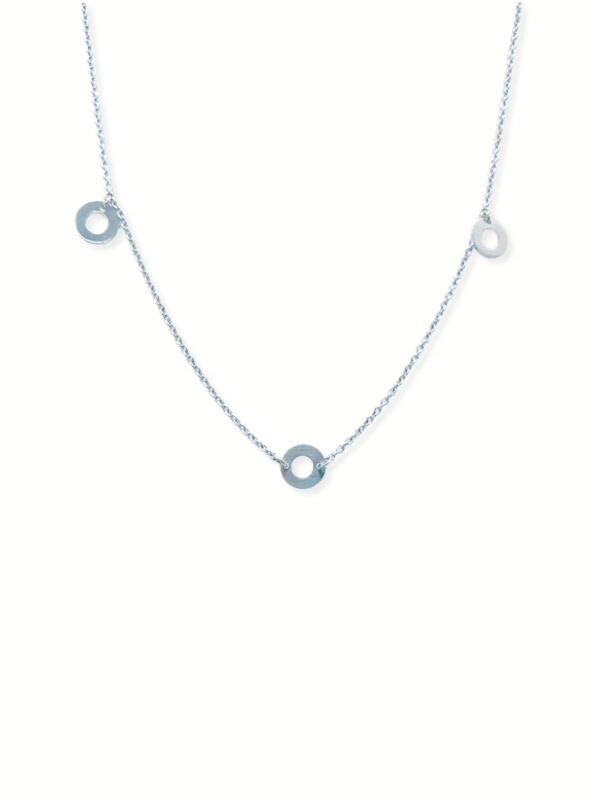 Necklace – White Gold Circles