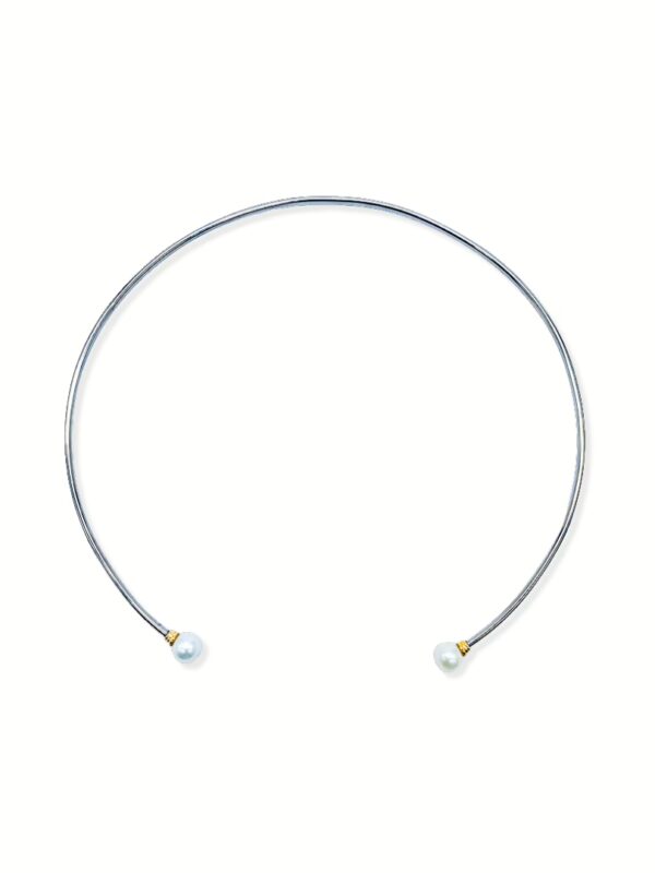 Necklace – Titanium – Pearl