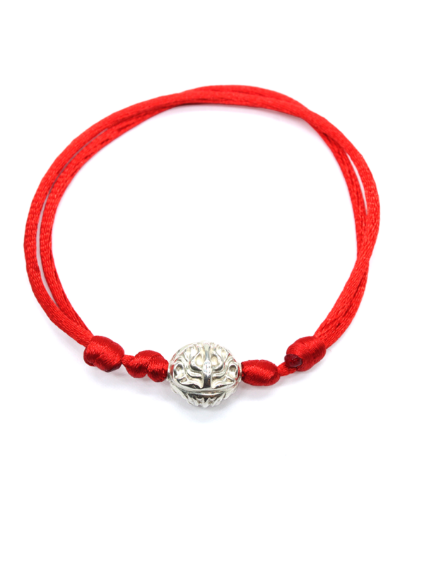 Bracelet - Shiny Silver Rudraksh