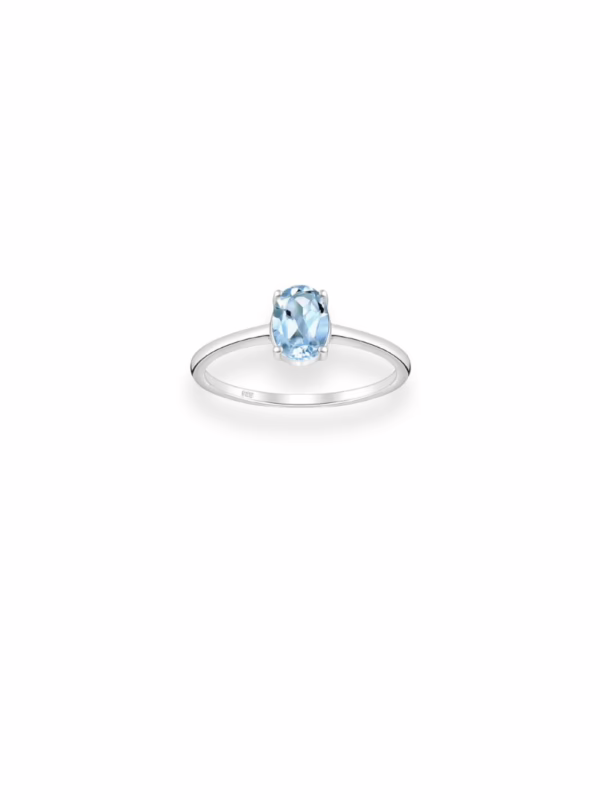 Ring-Oval Aquamarine