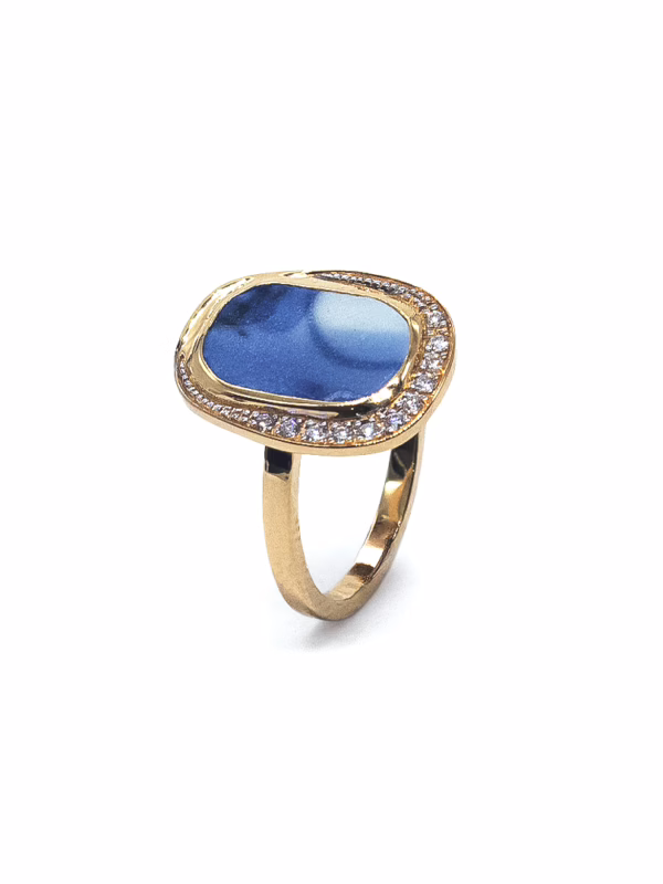 Ring-Kintsugi-Yellow gold and Diamonds