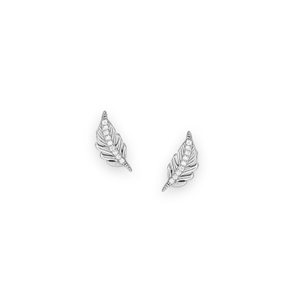 Earrings- Silver Feathers