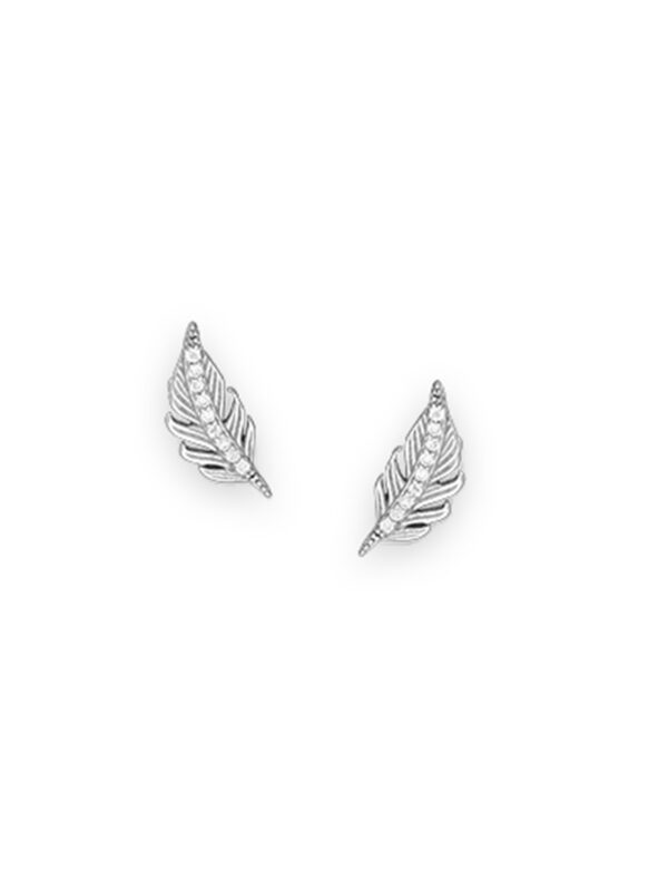 Earrings- Silver Feathers