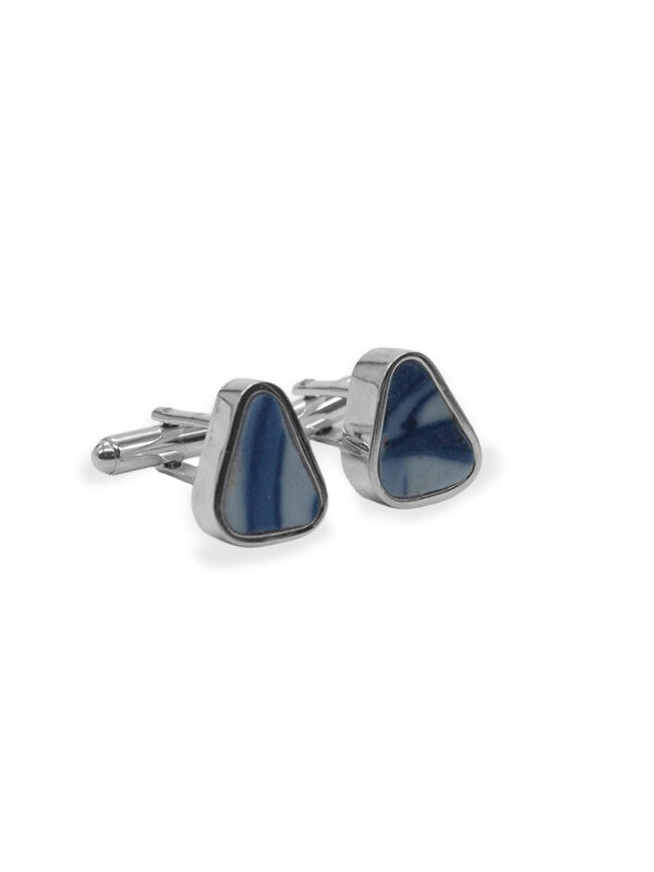 Silver Cufflink Porcelain W:1.55g W:10.44g F:925